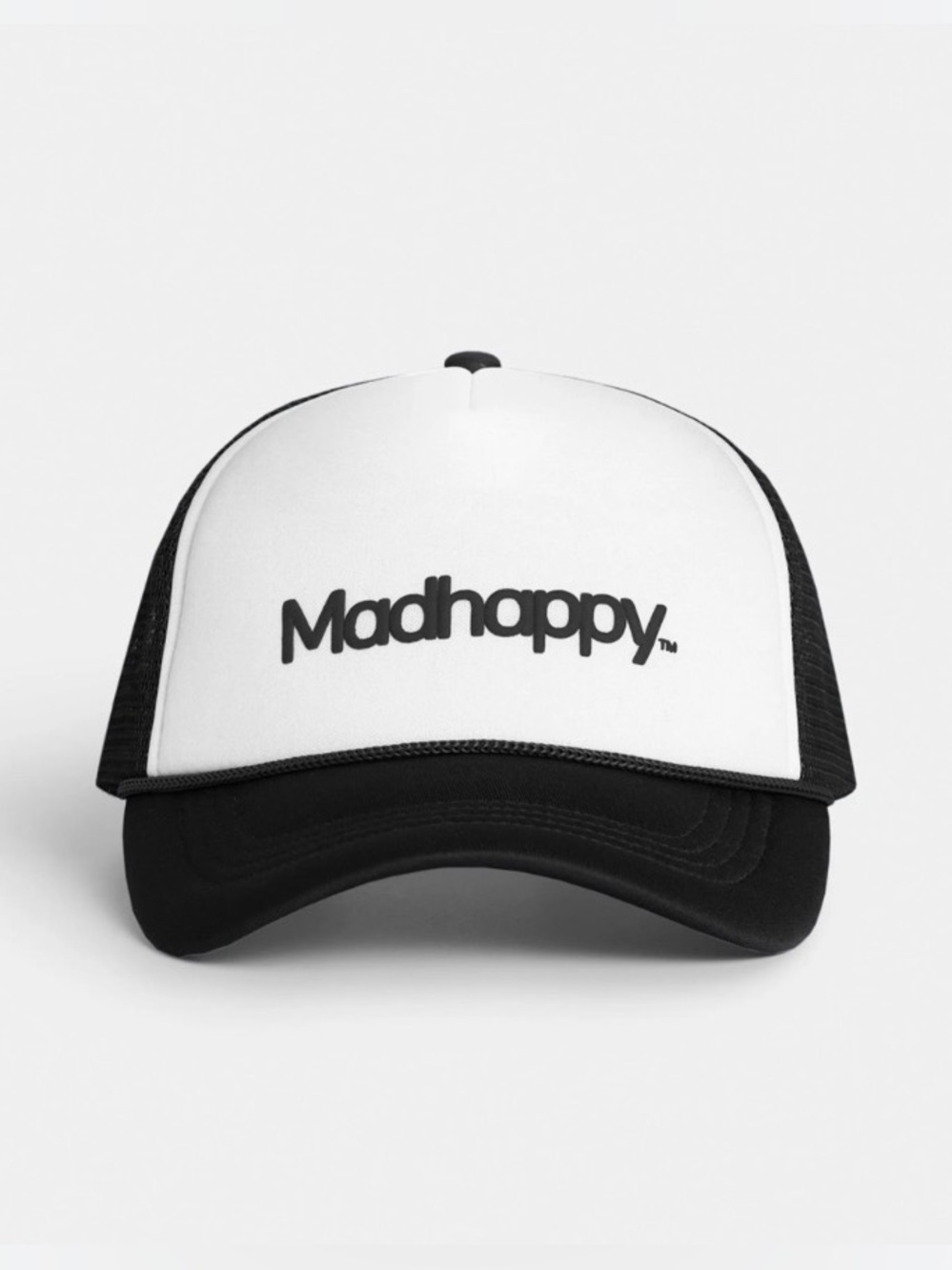 NWOT Madhappy black and white trucker hat